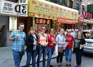 group of honors students in New York City