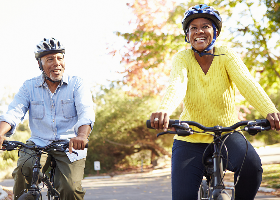 seniors riding bicycles